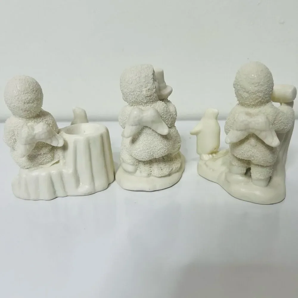 Department 56 Classic Vintage Snowbabies Winter Angels Tree stump hammer penguin